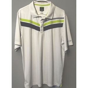 Shark Greg Norman Men's‎ Golf Polo Size Large Great White With Blue And Green